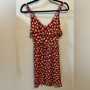 Burnt Orange Floral Sundress